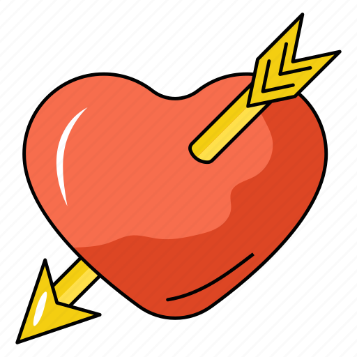 Arrow heart, cupid heart, heart, love, romance icon - Download on Iconfinder