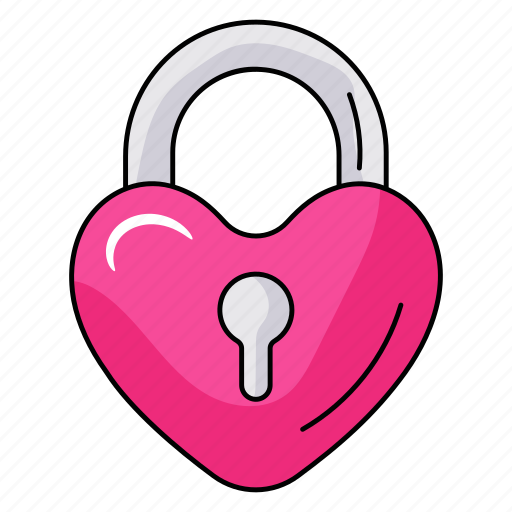Lock, padlock, heart lock, protection, latch icon - Download on Iconfinder