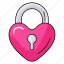 lock, padlock, heart lock, protection, latch 