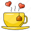 love drink, valentine tea, teacup, tea, romantic tea 