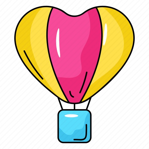 Air balloon, aerostat, ballooning, love flight, fire balloon icon - Download on Iconfinder
