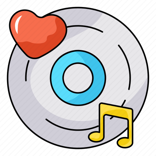 Cd, compact disc, romantic song, romantic music, love song icon - Download on Iconfinder