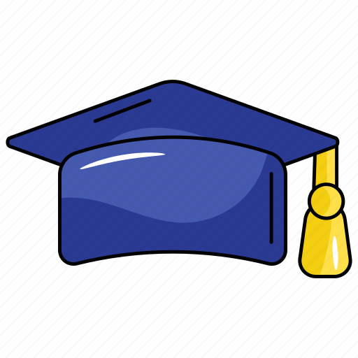 Graduation cap, mortarboard, hat, education, student cap icon - Download on Iconfinder