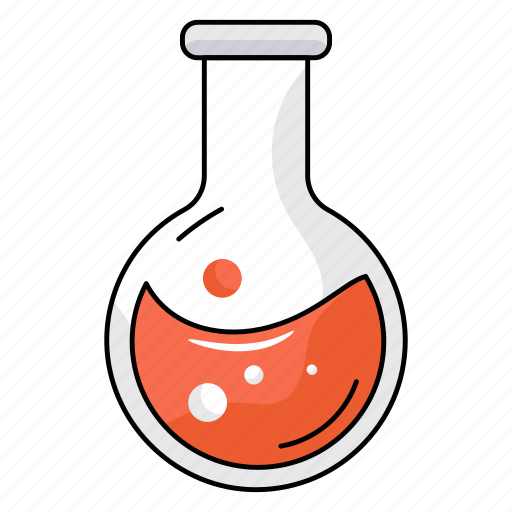 Chemical reaction, chemical flask, lab accessory, conical flask, chemical container icon - Download on Iconfinder