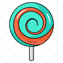 sweet, swirl lollipop, confectionery item, lollipop, sweet stick