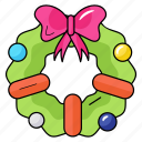 ornament, christmas wreath, garland, decorations, wreath