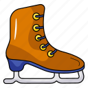 skating shoe, ice skate, figure skate, blade boot, footwear