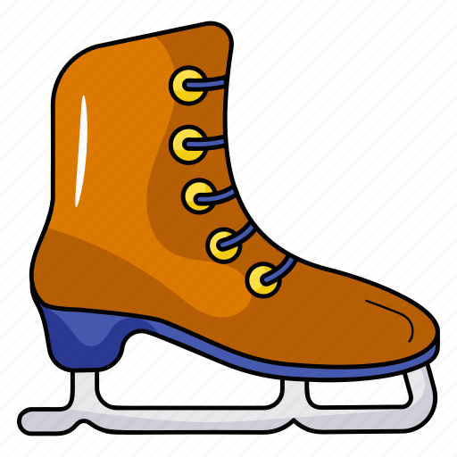 Skating shoe, ice skate, figure skate, blade boot, footwear icon - Download on Iconfinder