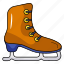 skating shoe, ice skate, figure skate, blade boot, footwear 
