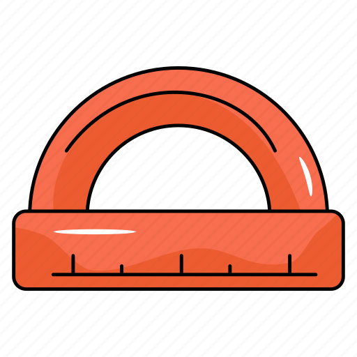 Scale, protractor, d scale, geometric tool, ruler icon - Download on Iconfinder