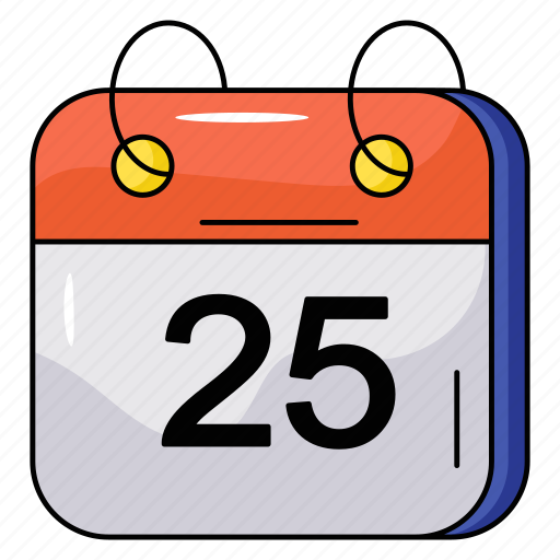 Christmas reminder, christmas date, calendar, yearbook, christmas day icon - Download on Iconfinder
