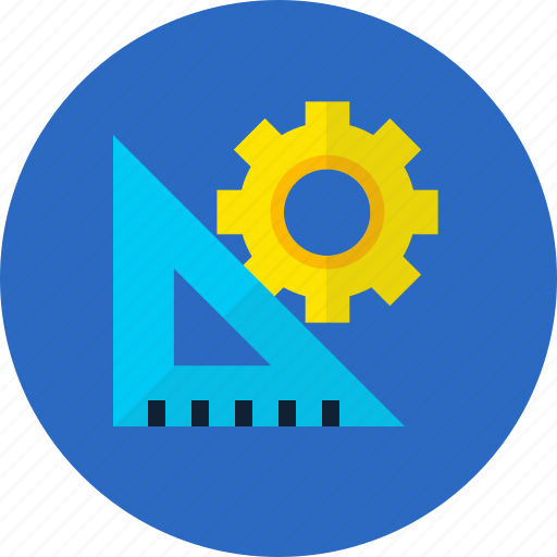 Gear, ruler, set up, setting, tool, work icon - Download on Iconfinder