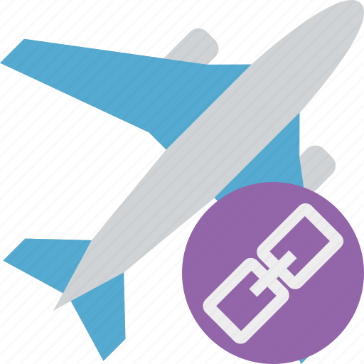 Airplane, flight, link, plane, transport, travel icon - Download on Iconfinder