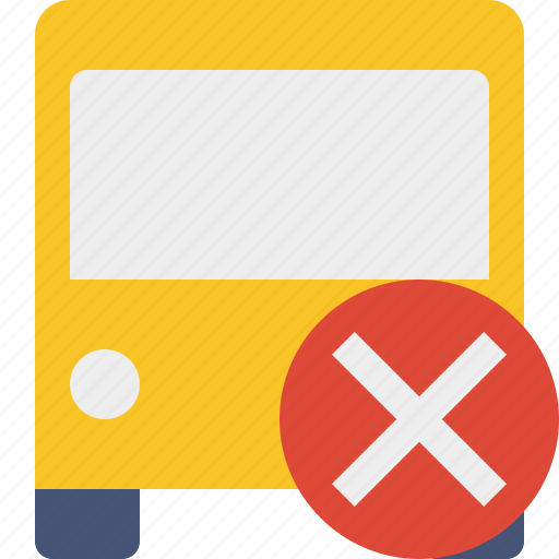 Bus, cancel, public, transport, transportation, travel, vehicle icon - Download on Iconfinder