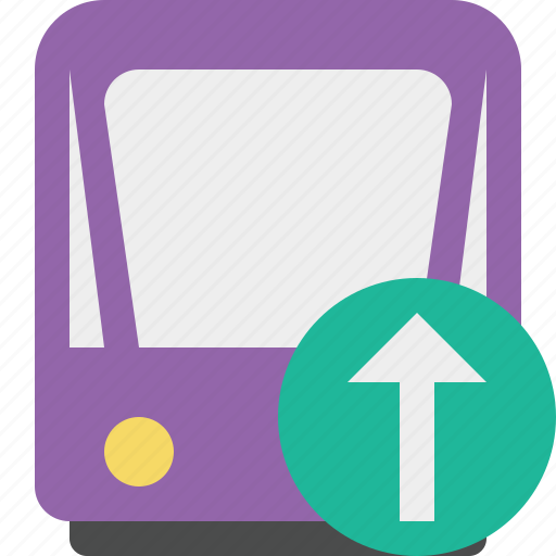 Public, train, tram, tramway, transport, upload icon - Download on Iconfinder