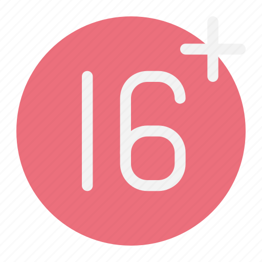 Sixteen, plus, age limit icon - Download on Iconfinder