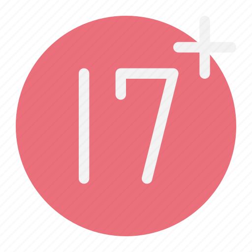 Plus, seventeen, age limit icon - Download on Iconfinder