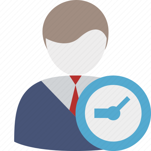 Clock, user, account, business, client, office icon - Download on Iconfinder