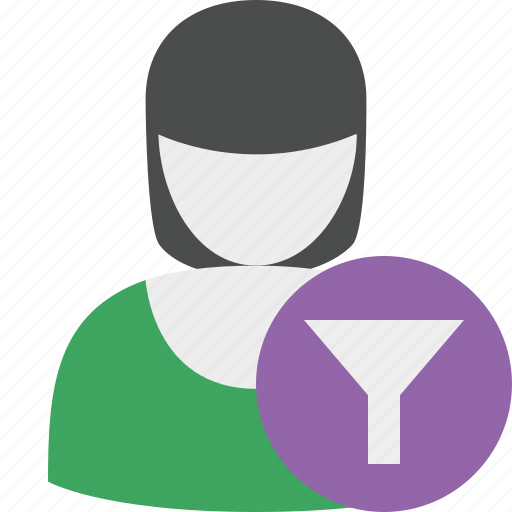 Filter, user, woman, account, female, profile icon - Download on Iconfinder