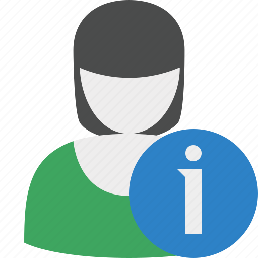 Information, user, woman, account, female, profile icon - Download on Iconfinder