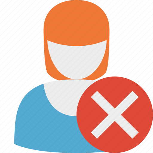 Cancel, delete, user, woman, account, female, profile icon - Download on Iconfinder