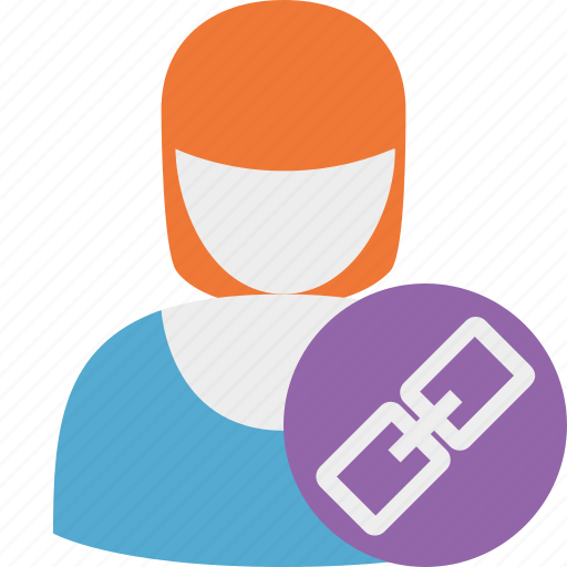 Link, user, woman, account, female, profile icon - Download on Iconfinder