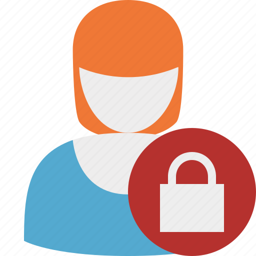 Lock, user, woman, account, female, profile icon - Download on Iconfinder