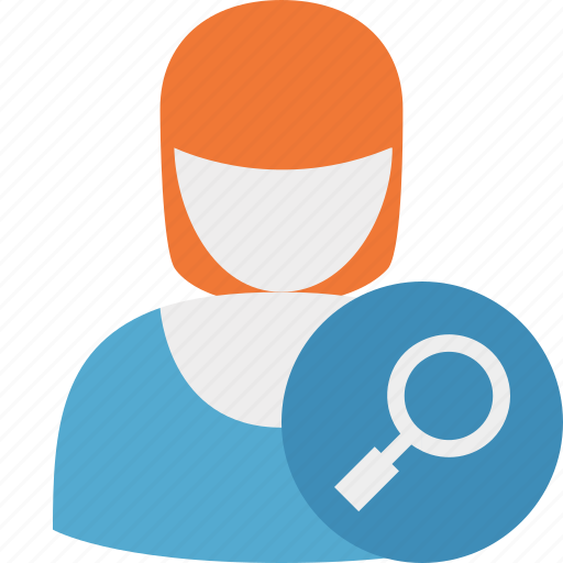 Search, user, woman, female, profile, account icon - Download on Iconfinder