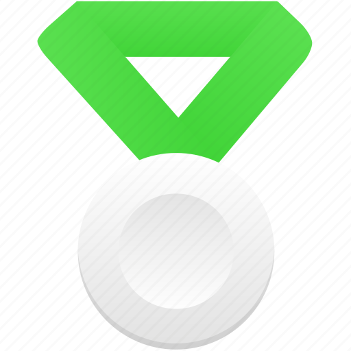 Green, metal, silver, award, badge, medal, prize icon - Download on Iconfinder