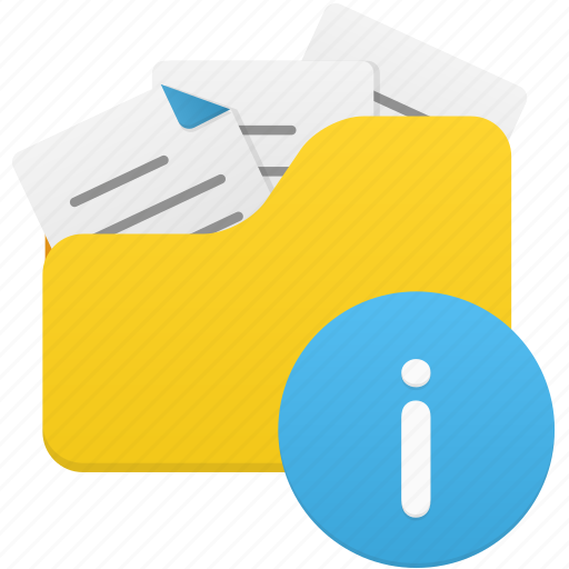Folder, info, open, document, documents, files, information icon - Download on Iconfinder