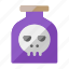 bottle, skull, poison, poisoned, toxic, poisonous, medic 