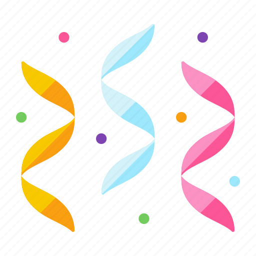 Streamers, festivity, event, new year, celebration, party, festival icon - Download on Iconfinder