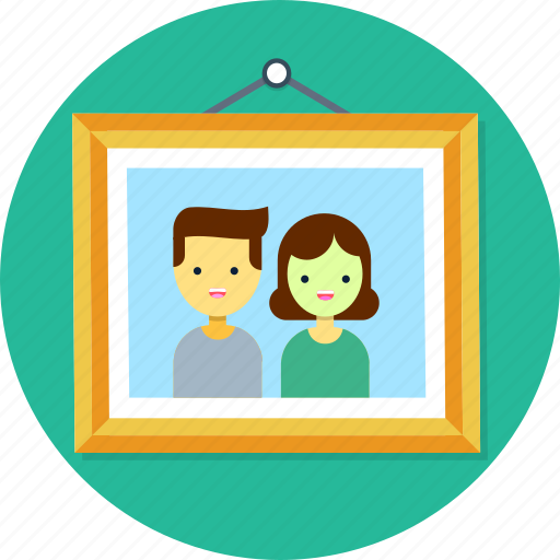 Family, frame, paint, picture, wall icon - Download on Iconfinder