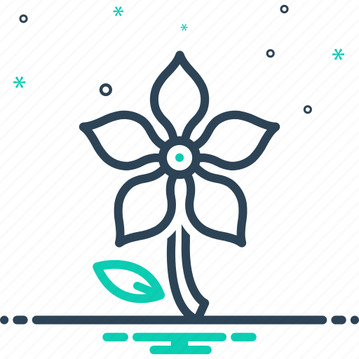 Classic, colorfuldecoration, herb, natural, ornate, periwinkle, vinca icon - Download on Iconfinder