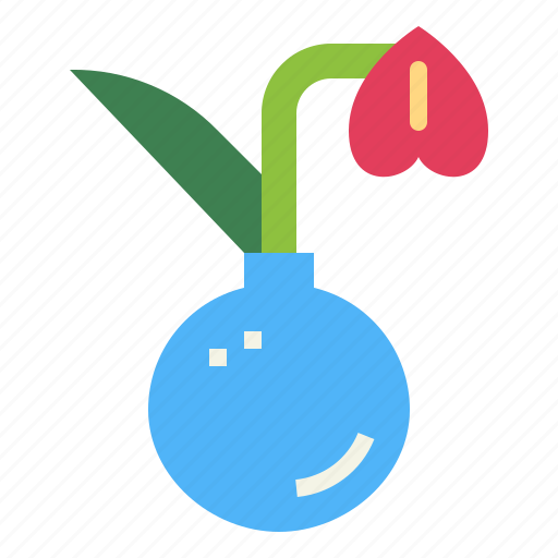 Anthurium, floral, flower, vase icon - Download on Iconfinder