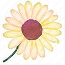 sun flower, flower, leaf, colourful, drawing, illustration, floral, decoration, plant