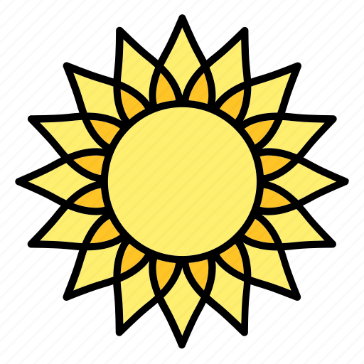 Abstract, bloom, floral, flower, nature, shape, sunflower icon - Download on Iconfinder