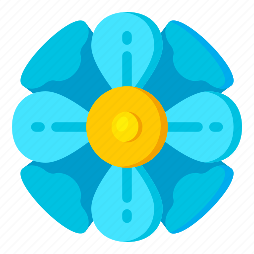 Flower, flora, blossom, nature, blue buttercup icon - Download on Iconfinder