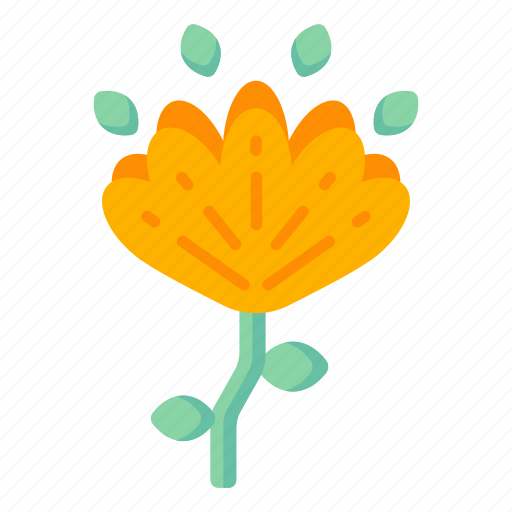 Flower, flora, blossom, dubium flower, orange flower icon - Download on Iconfinder