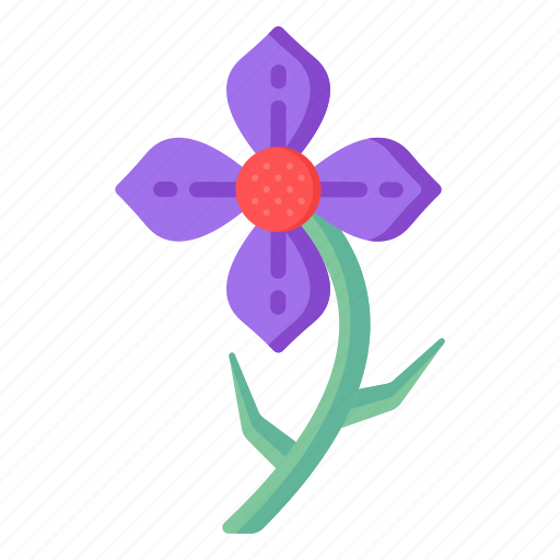 Flower, wildflower, blossom, botanical flower, purple clematis icon - Download on Iconfinder