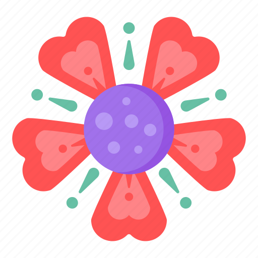 Flower, flora, blossom, potentilla, red cinquefoil icon - Download on Iconfinder