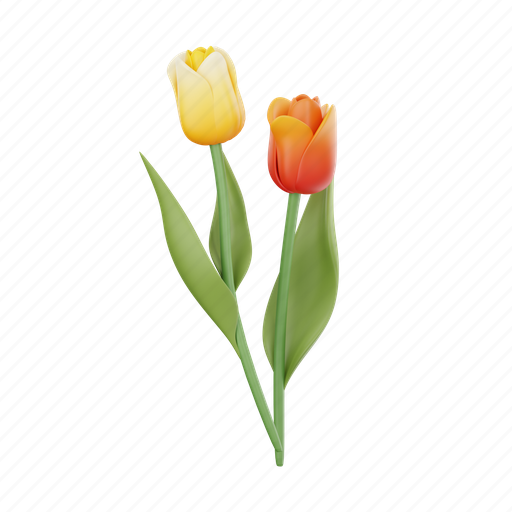 Tulips 3D illustration - Download on Iconfinder