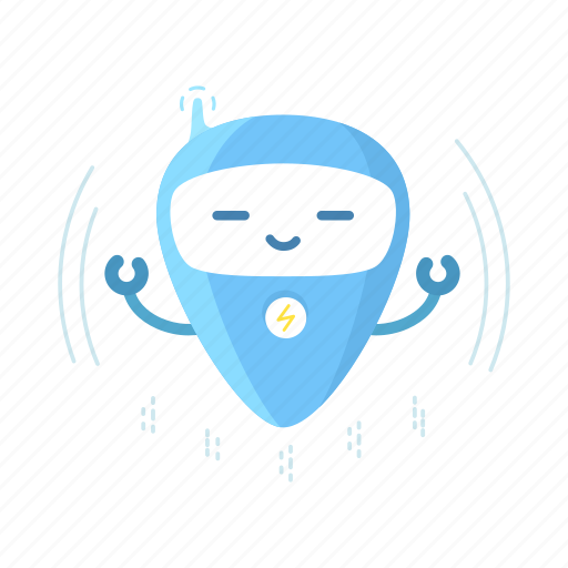 Robot, flying, movement, running, mascot, character, artificial intelligence icon - Download on Iconfinder