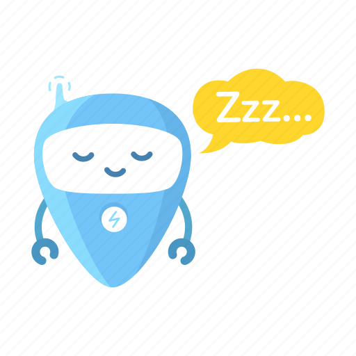 Robot, sleep, hibernation, night, nighttime icon - Download on Iconfinder