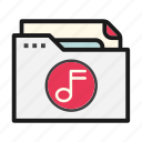 document, file, folder, music, sound