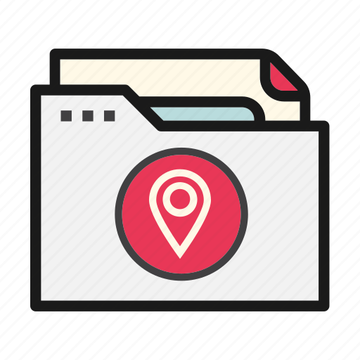 Document, file, folder, geo tag, location icon - Download on Iconfinder