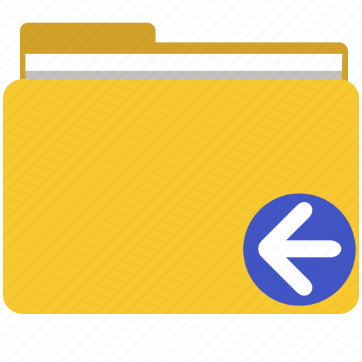 Archive, data, document, file, folder, left, yellow icon - Download on Iconfinder