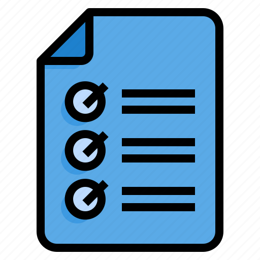 Checklist, checkmark, file, document, sheet icon - Download on Iconfinder