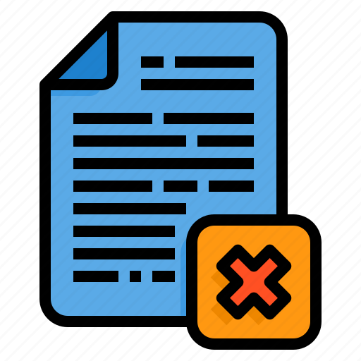 Delete, file, document, remove, cross icon - Download on Iconfinder