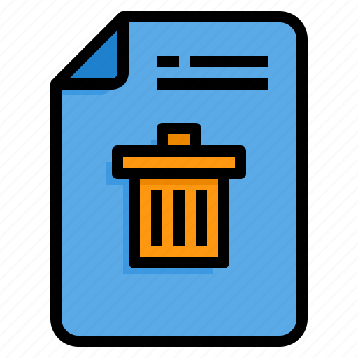 Delete, file, document, trash, bin icon - Download on Iconfinder